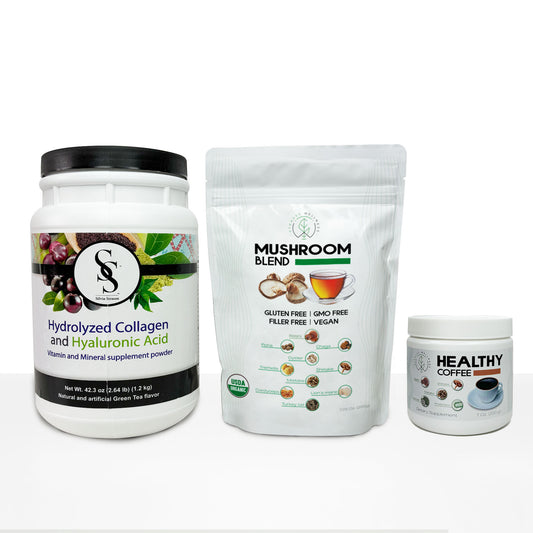 Hydrolyzed Collagen + Mushroom Blend + Healthy Coffee